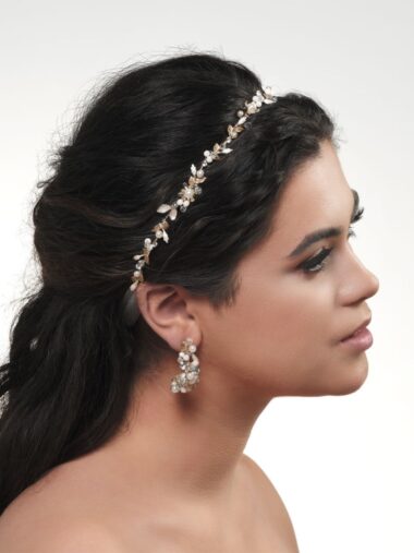 Haarschmuck Strass Perlen Brautmode Brautmodeladen Hille Gold Silber Gold Poirier Hille