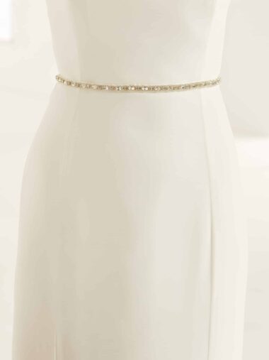 Gürtel Brautgürtel PA52 Bianco Evento Strasssteine Verina Brautmoden in Hille Minden