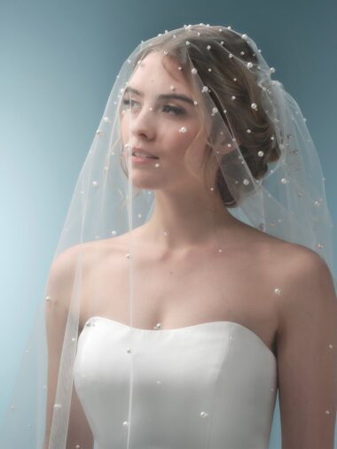 Poirier Schleier bei VeRina Brautmoden in Hille Rothenuffeln s220 280 cm Perlen (2)