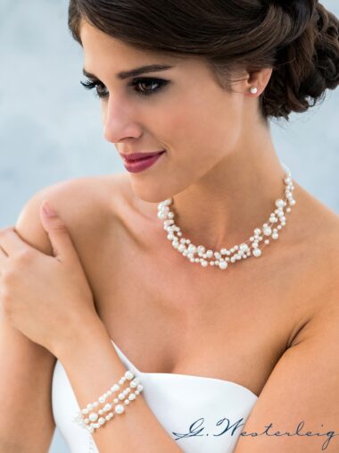 HS J07 Brautschmuck Schmuckset Perlen bei VeRina Brautmoden in Hille Rothenuffeln G.Wsterleigh